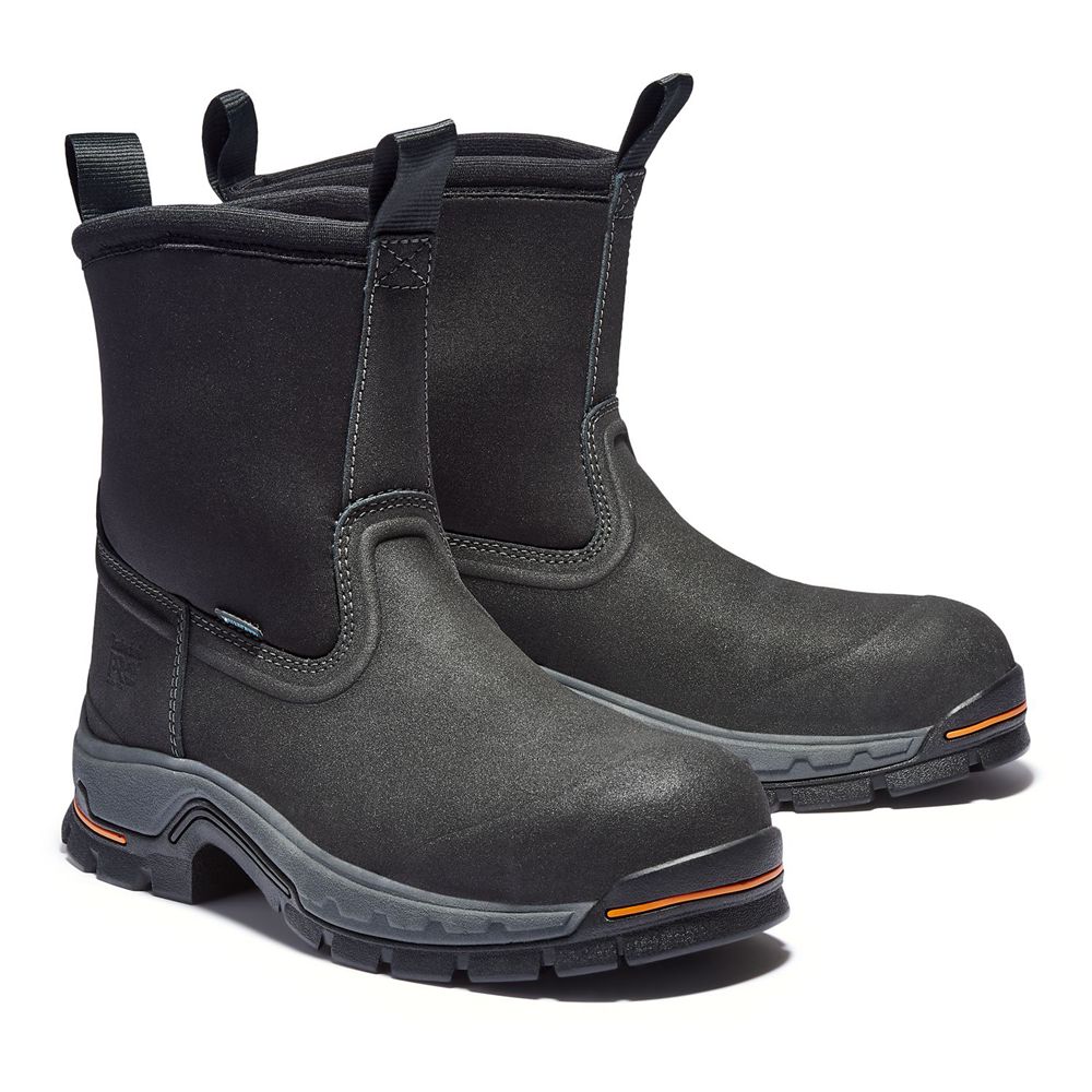 Botas de Trabajo Timberland Hombre Pro® Stockdale Alloy Toe Wellington Negras - Chile FIE-231980